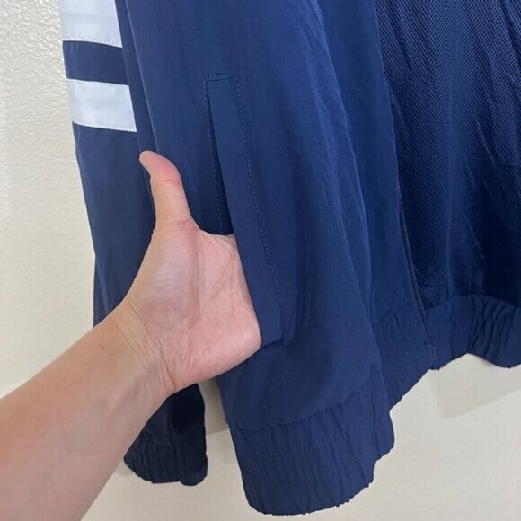 Fila Jovia Women Athletic Plus Size 2X Zip-Front Logo Track Jacket Navy White - Picture 11 of 12